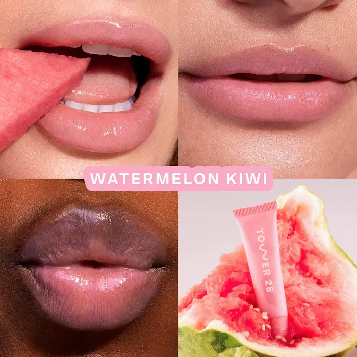 Tower 28 - LipSoftie™ Hydrating Tinted Lip Treatment Balm | Watermelon Kiwi - sheer baby pink