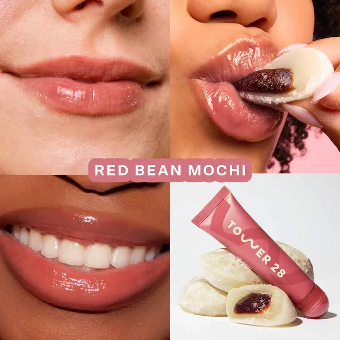 Tower 28 - LipSoftie™ Hydrating Tinted Lip Treatment Balm | Red Bean Mochi - sheer rosy nude