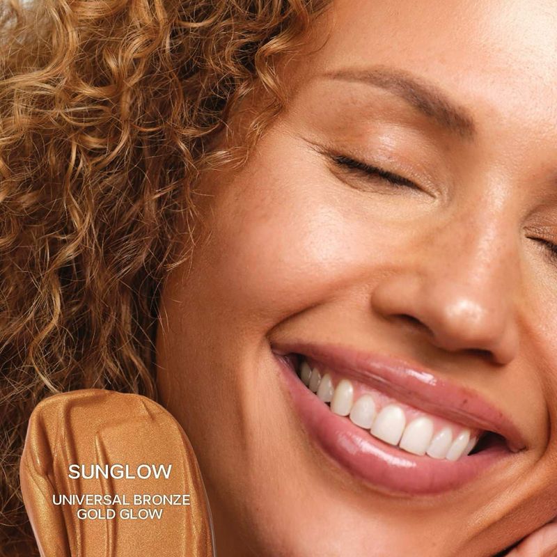 Saie - Glowy Super Gel Lightweight Dewy Highlighter | Sunglow - warm golden bronze