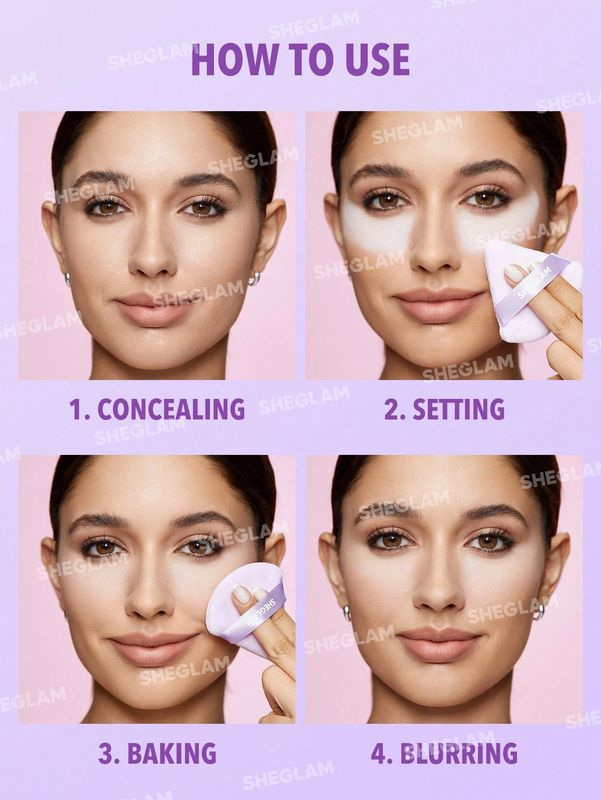 SHEGLAM - Powder Puff 3 pieces | Purple