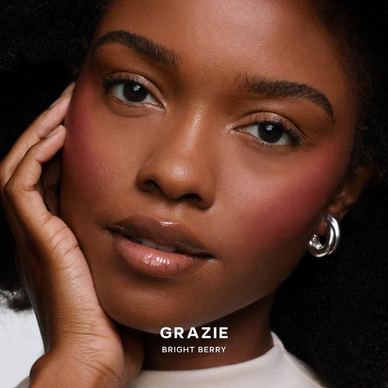 Saie - SuperSuede™ Talc-Free Powder Blush | Grazie - bright berry