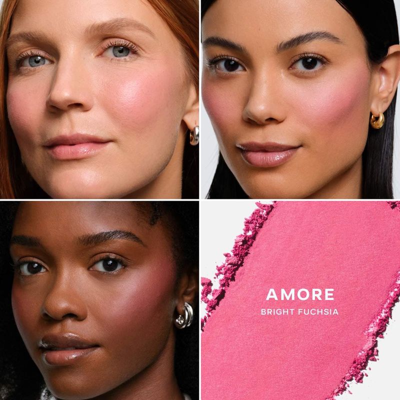 Saie - SuperSuede™ Talc-Free Powder Blush | Amore - bright fuschia