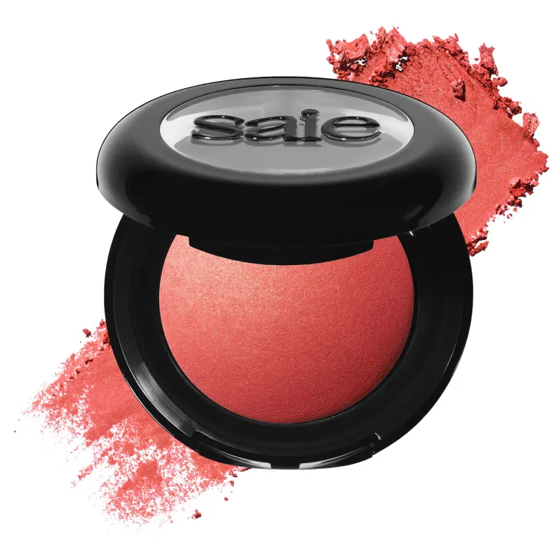 Saie - SuperSuede™ Talc-Free Powder Blush | Stella - bright coral