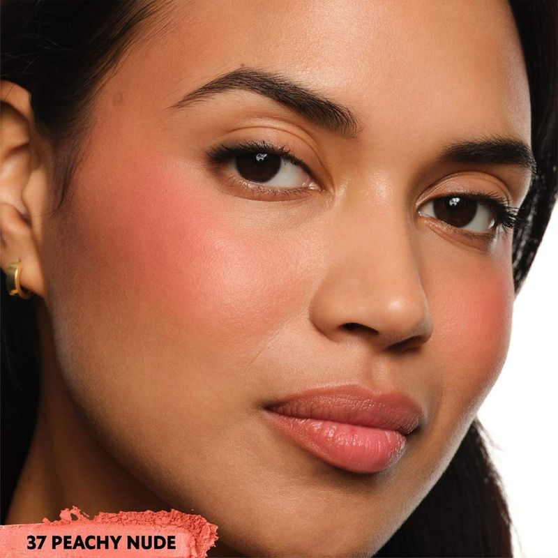 YSL - Make Me Blush 24H Buildable Powder Blush | 37 Peachy Nude - warm teracotta matte