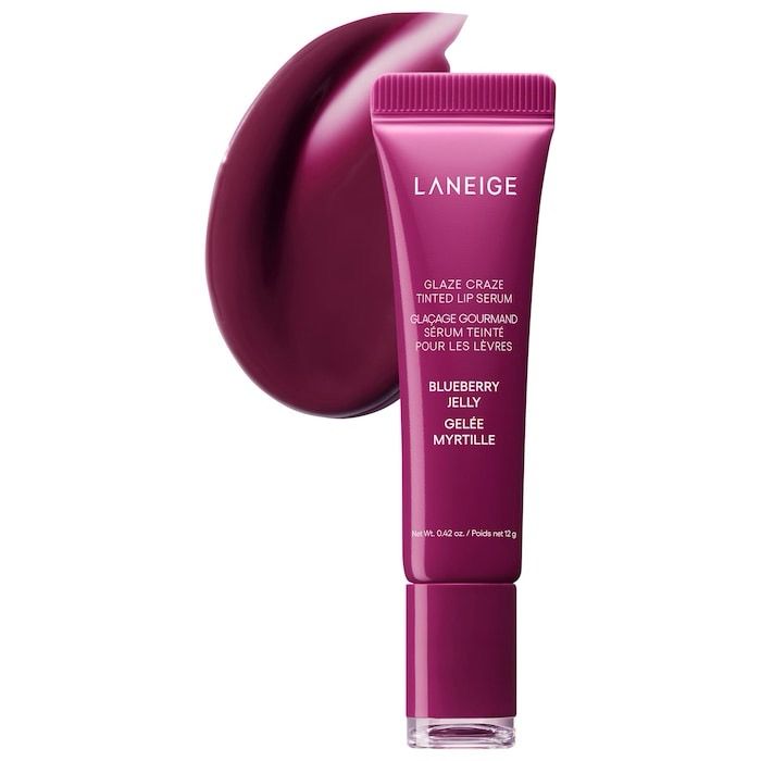 LANEIGE - Glaze Craze Tinted Polypeptide Lip Serum | Blueberry Jelly - Vibrant Purple