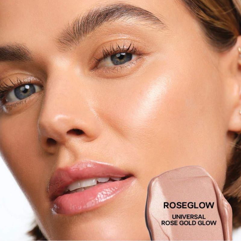 Saie - Mini Glowy Super Gel Lightweight Dewy Highlighter | Roseglow - universal rose gold glow