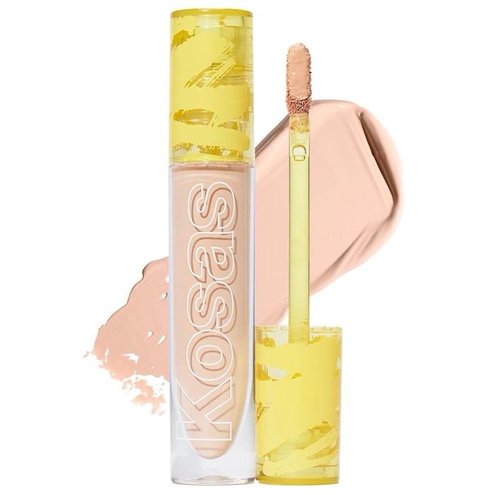 Kosas - Revealer Super Creamy + Brightening Concealer with Caffeine and Hyaluronic Acid | Tone 4.5 N - light medium with subtle pink undertones