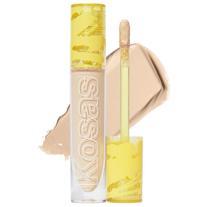 Kosas - Revealer Super Creamy + Brightening Concealer with Caffeine and Hyaluronic Acid | Tone 04 N - light medium with neutral yellow undertones