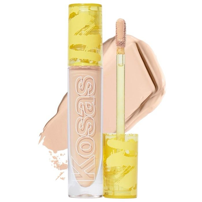 Kosas - Revealer Super Creamy + Brightening Concealer with Caffeine and Hyaluronic Acid | Tone 3.5 W - light + with peachy golden undertones