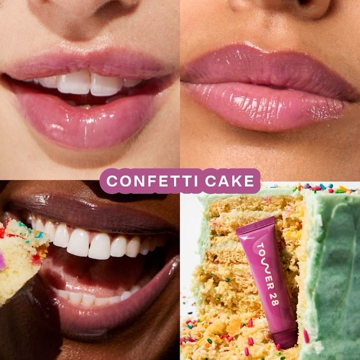 Tower 28 - LipSoftie™ Hydrating Tinted Lip Treatment Balm | Confetti Cake - sheer lavender pink