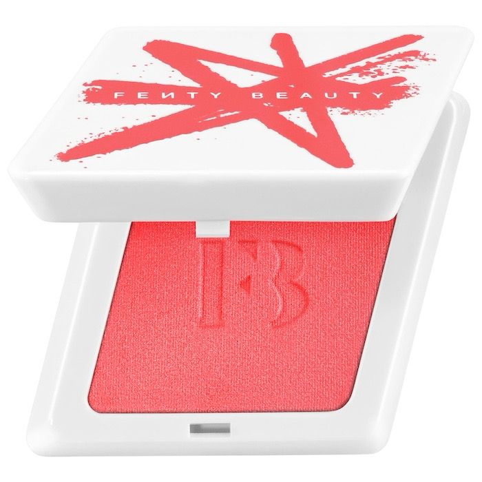 Fenty Beauty - Cheeks Suede Waterproof Powder Blush | Lolly Poppy - vibrant coral