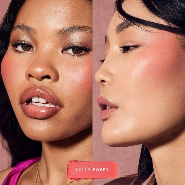 Fenty Beauty - Cheeks Suede Waterproof Powder Blush | Lolly Poppy - vibrant coral