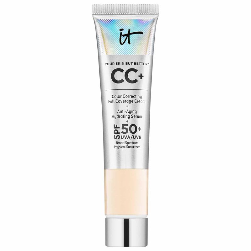 IT Cosmetics - Mini CC+ Cream Full Coverage Color Correcting Foundation with SPF 50+ | Fair - ivory shade with warm undertones