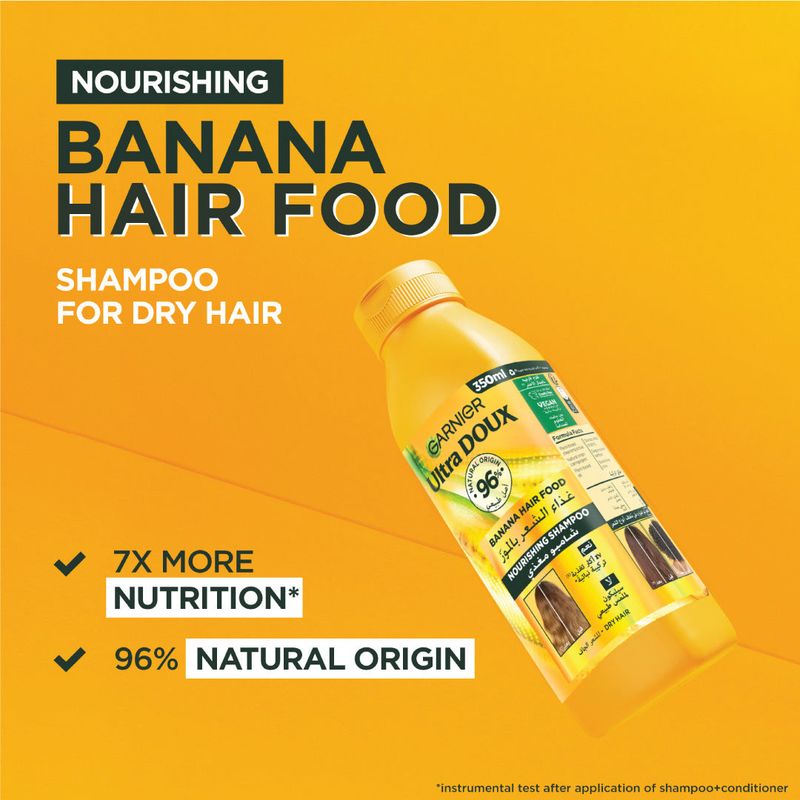 Garnier Ultra Doux - Nourishing Banana Hair Food Shampoo for Dry Hair | 350 mL