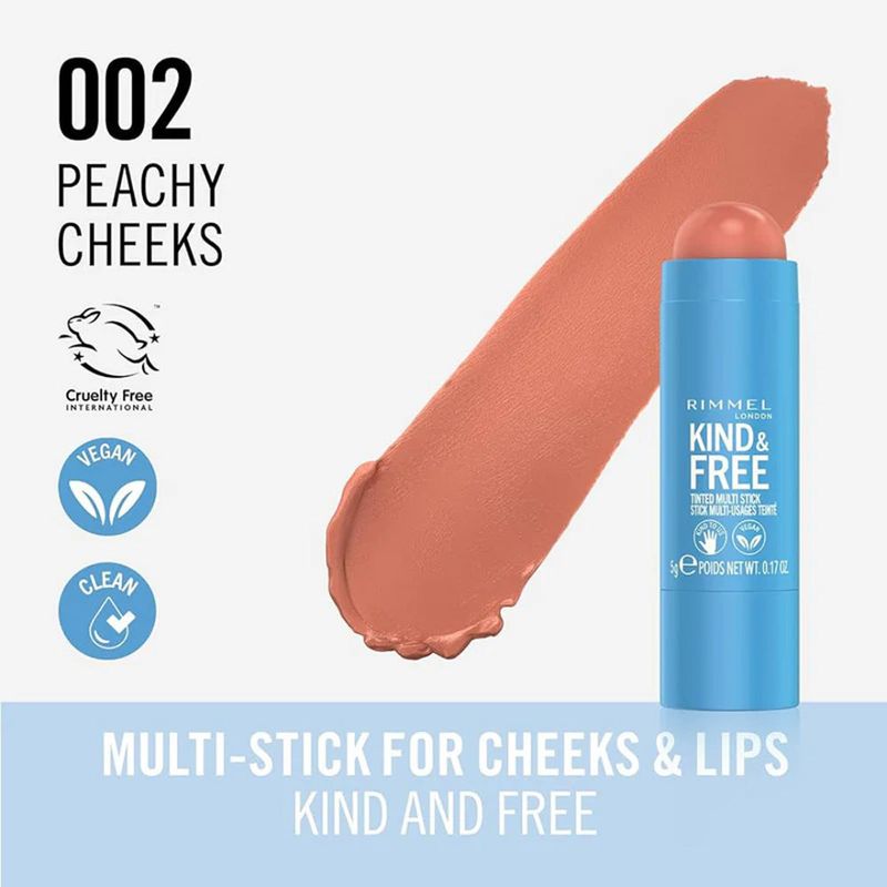 RIMMEL - Kind &amp; Free Tinted Mullti Stick | 002 Peachy Cheeks