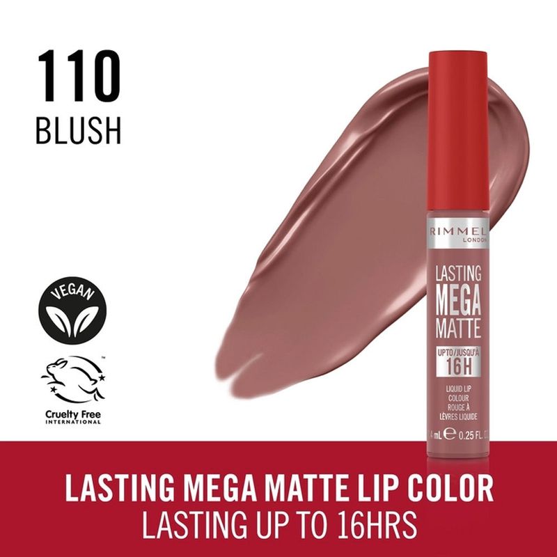 RIMMEL - Lasting Mega Matte Liquid Lip Colour | 110 Blush