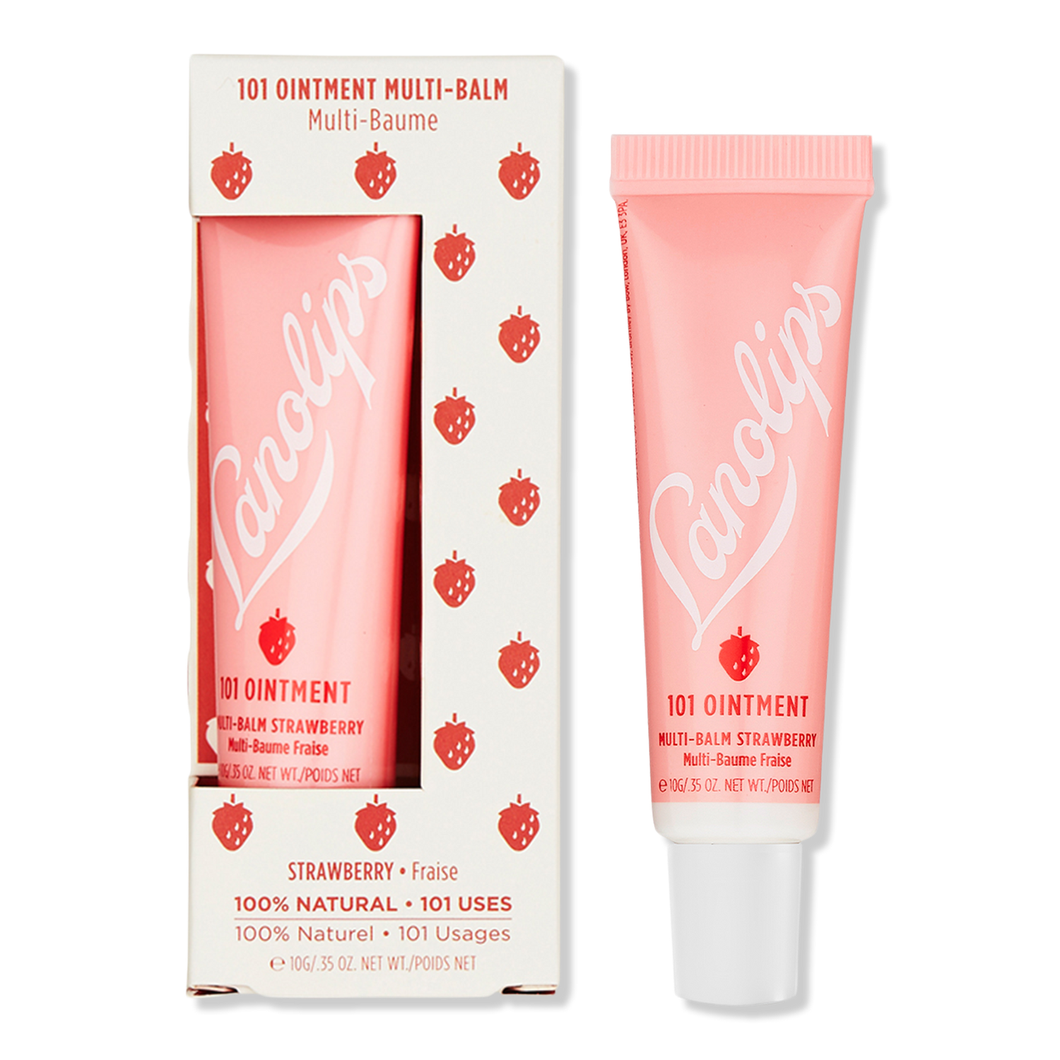 Lanolips - Strawberry 101 Ointment Multi-Balm - Dry Lips Treatment