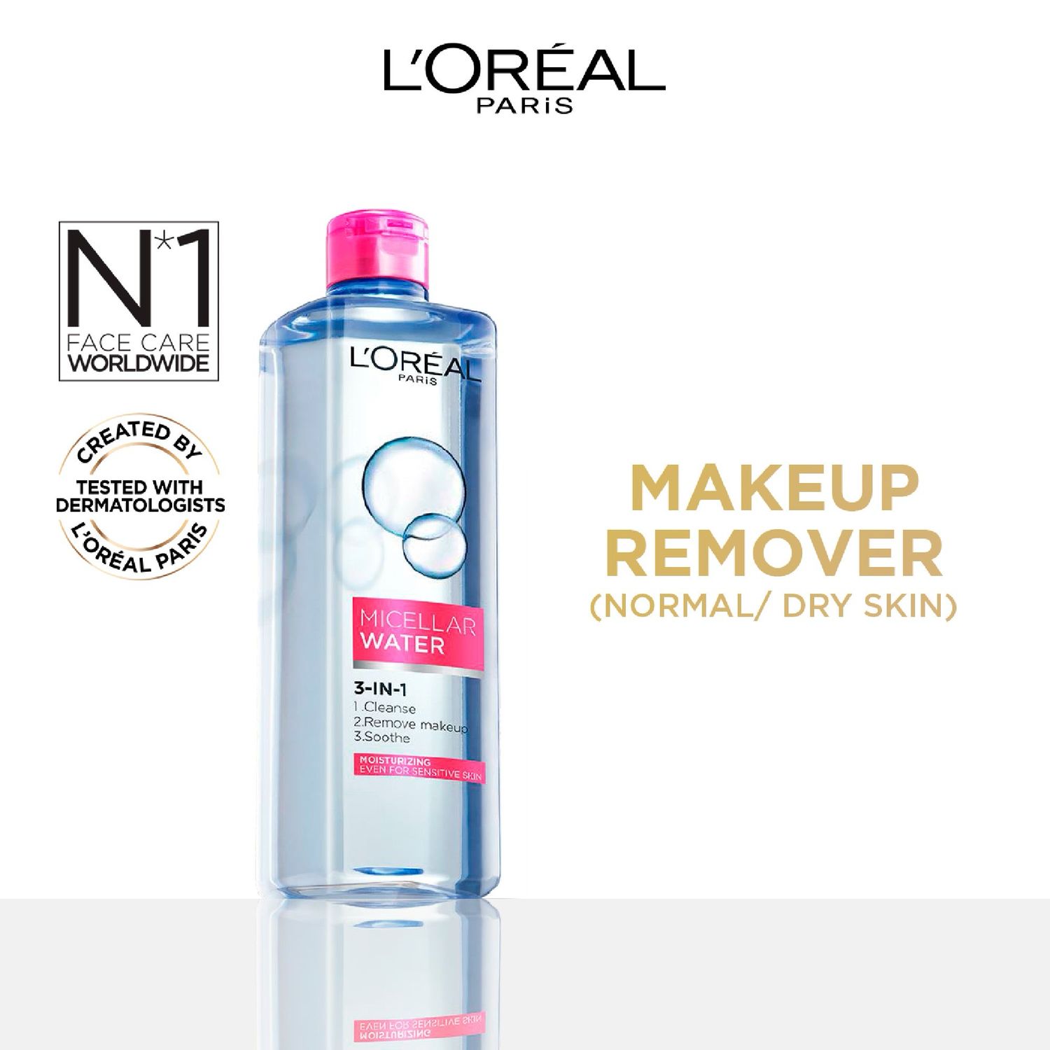 L&#39;ORÉAL PARIS - Micellar Water 3 In 1 | Moisturizing (Normal / Dry Skin)
