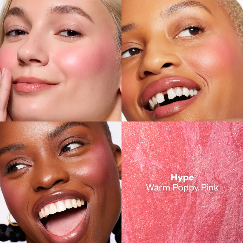 Kosas - Blush Is Life | Hype - Warm Poppy Pink