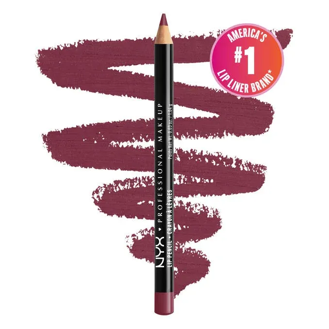 NYX - Slim Lip Pencil Natural-Looking Long Wear Lip Liner | 834 - Prune