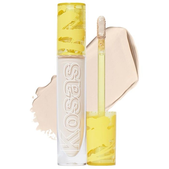 Kosas - Revealer Super Creamy + Brightening Concealer with Caffeine and Hyaluronic Acid | Tone 01 N - very light with neutral peach under tones