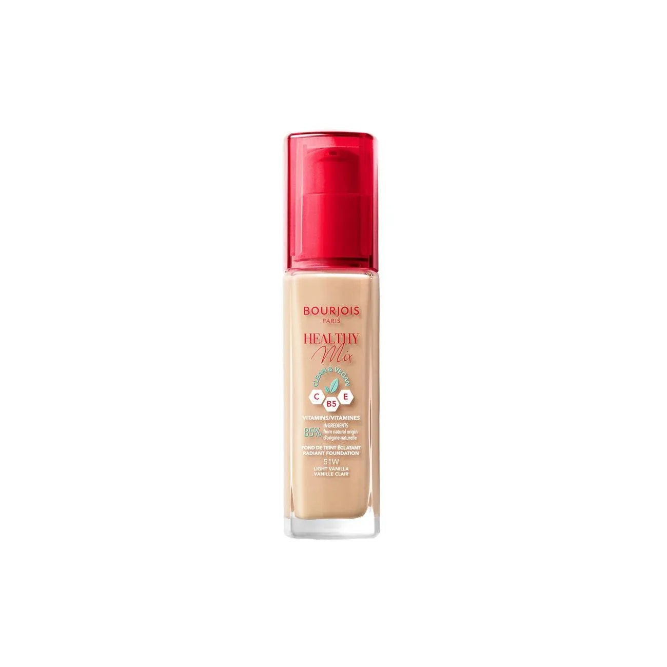 Bourjois Paris - Healthy Mix Clean Foundation | 51W - Light Vanilla