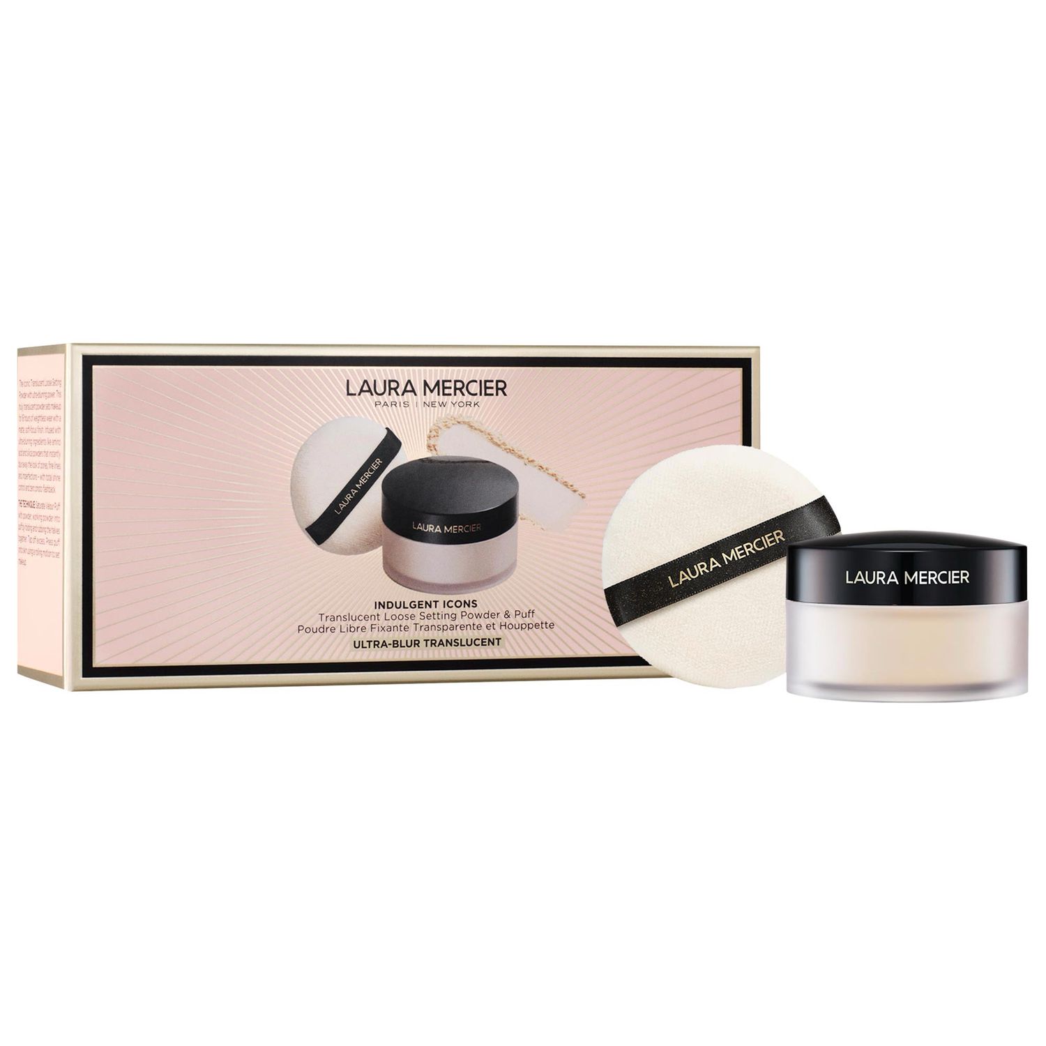 Laura Mercier - Indulgent Icons Ultra-Blur Translucent Loose Setting Powder &amp; Velour Puff Duo Gift Set