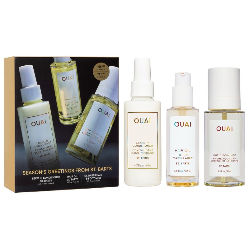 OUAI - St. Barts Hair &amp; Body Mist, Leave In Conditioner &amp; Hair Oil Gift Set