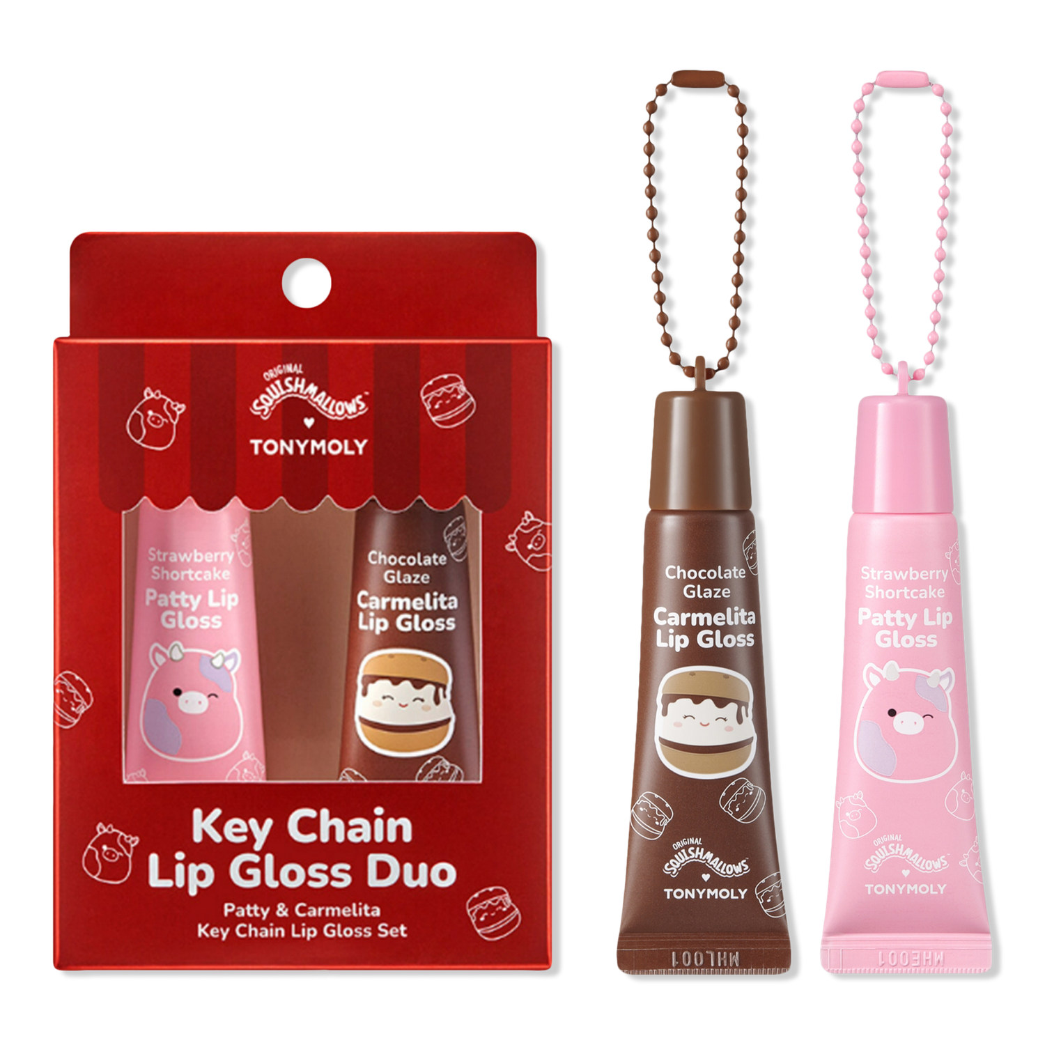 TONYMOLY - Squishmallows Keychain Lip Gloss Duo