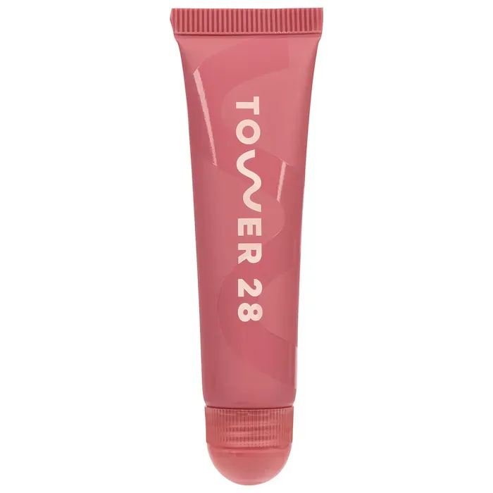Tower 28 - LipSoftie™ Hydrating Tinted Lip Treatment Balm | Red Bean Mochi - sheer rosy nude