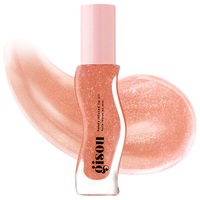 Gisou - Honey Infused Hydrating Lip Oil | Glazed Plum - sheer nude shimmer