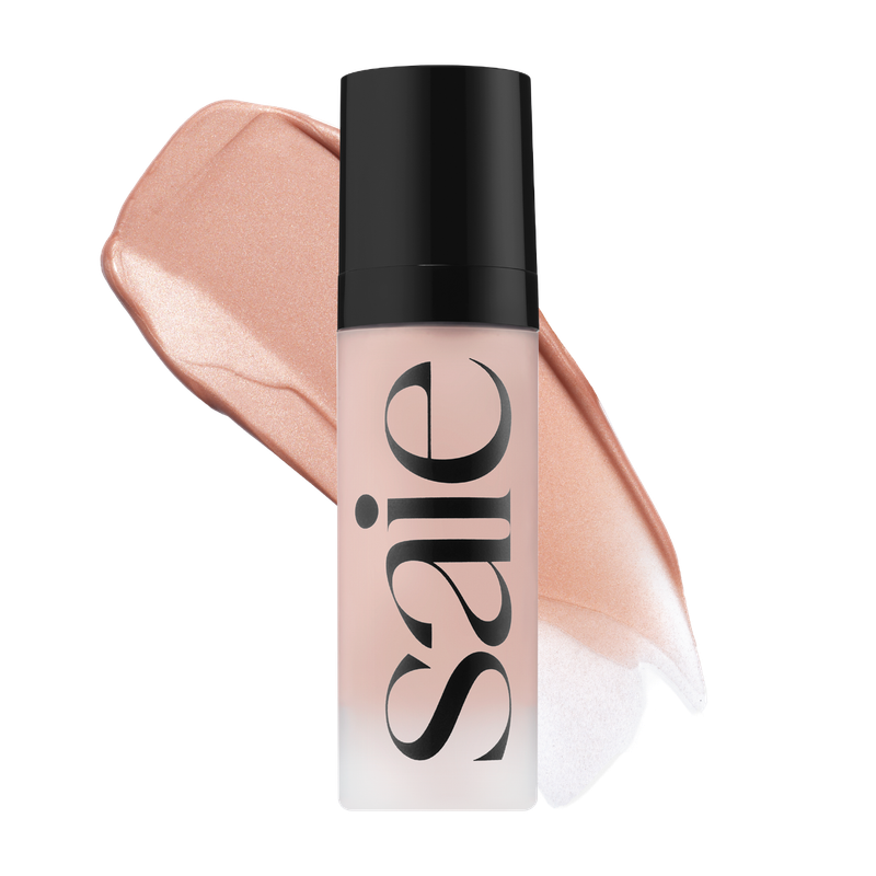 Saie - Mini Glowy Super Gel Lightweight Dewy Highlighter | Roseglow - universal rose gold glow