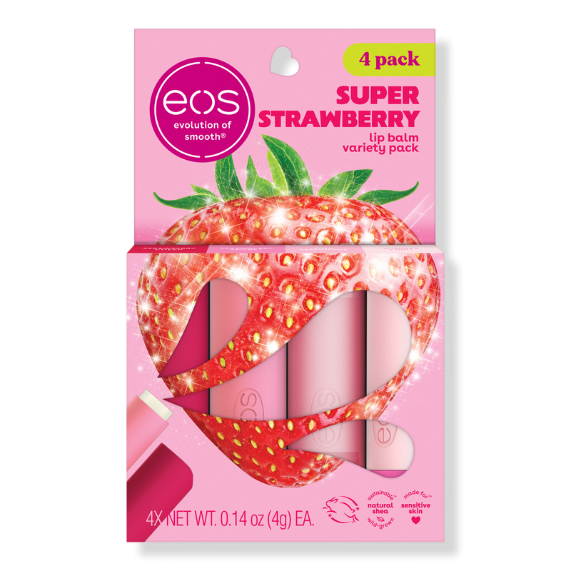 EOS - Best of the Bunch 4 Piece Lip Balm | Super Strawberry