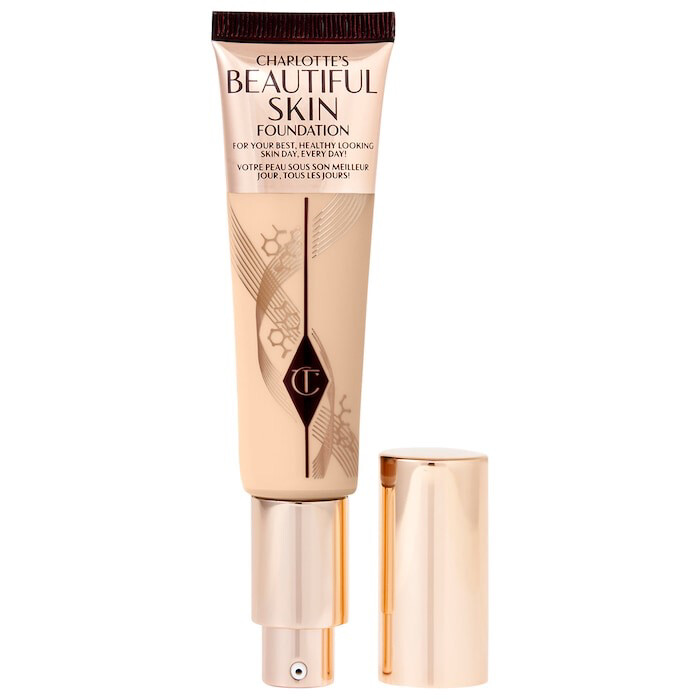 Charlotte Tilbury - Beautiful Skin Medium Coverage Liquid Foundation with Hyaluronic Acid | 4 Neutral - fair to medium with neutral undertones