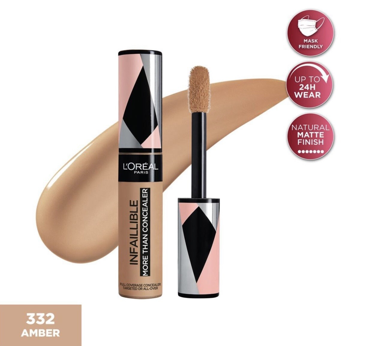 L'ORÉAL PARIS - Infallible Full-Wear Concealer Waterproof Full Coverage | 332 Amber
