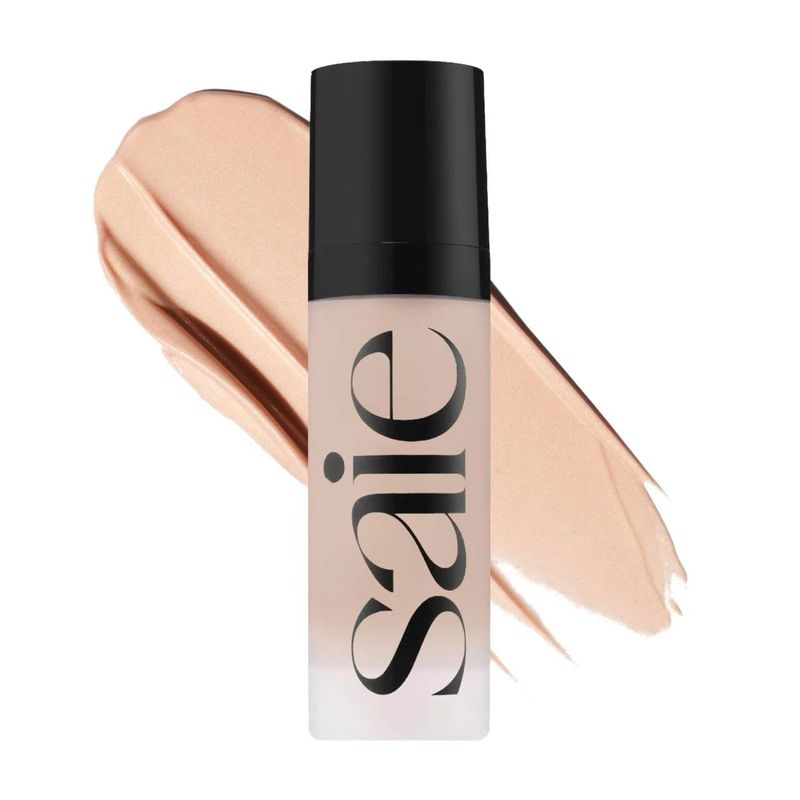 Saie - Mini Glowy Super Gel Lightweight Dewy Highlighter | Warmglow - universal soft warm gold