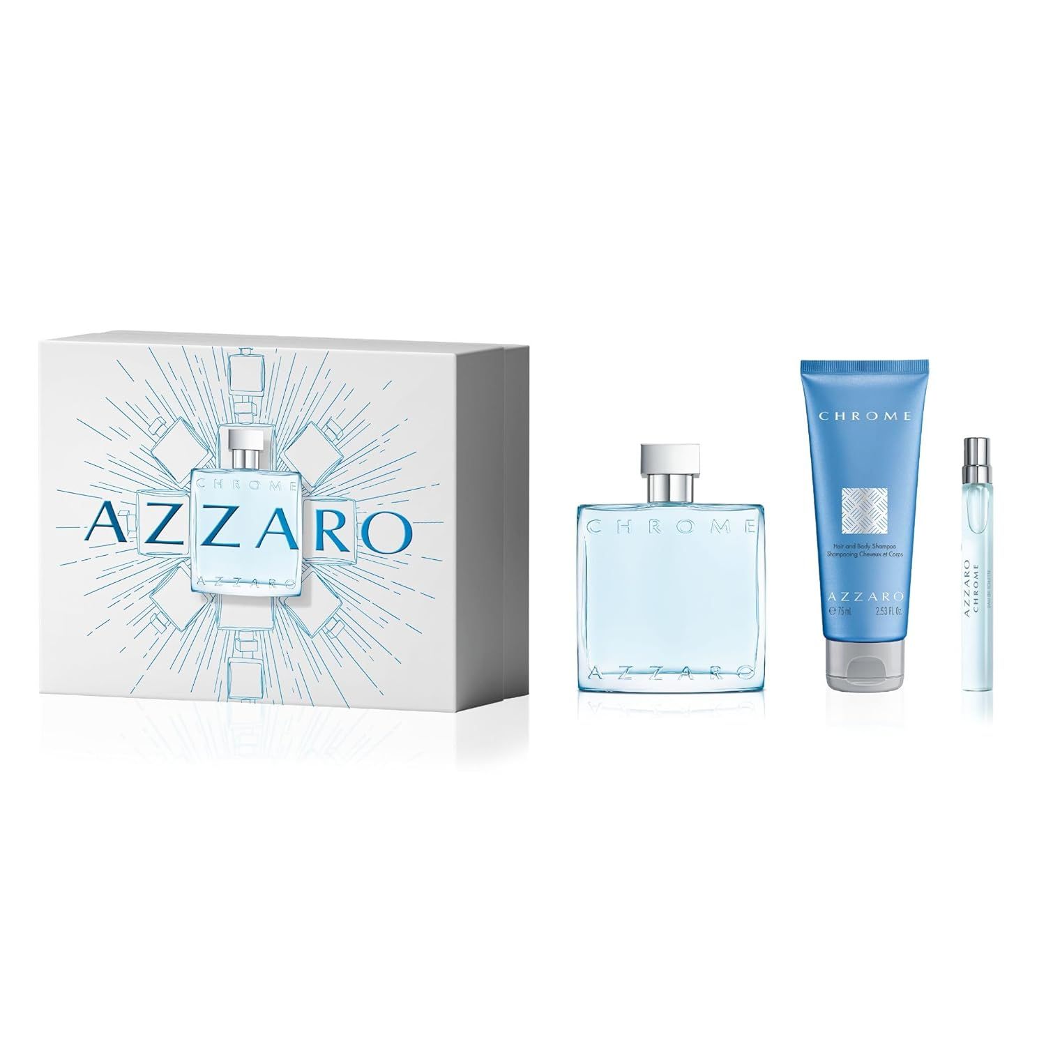AZZARO Chrome - Fresh Mens Cologne Gift Set | EDT