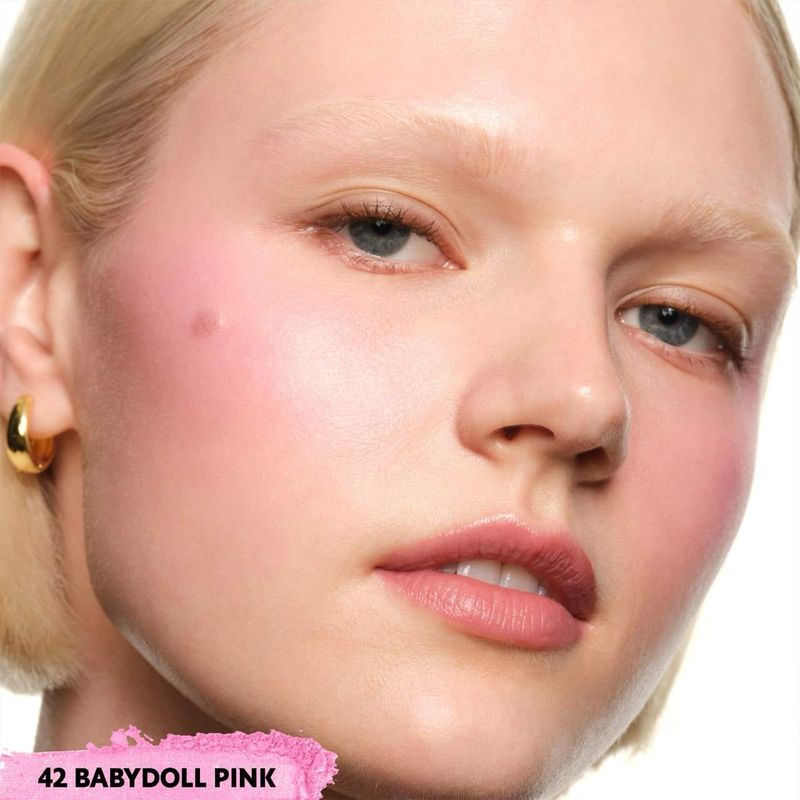 YSL - Make Me Blush 24H Buildable Powder Blush | 42 Babydoll Pink - cool baby pink satin