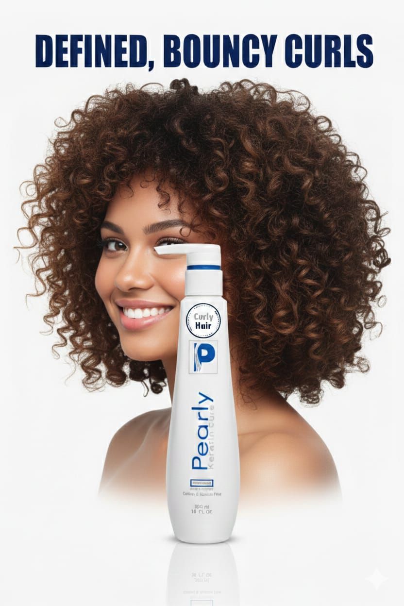 PEARLY keratin Cure - Curly Hair Shampoo With Keratin Sulfate &amp; Free / 300mL