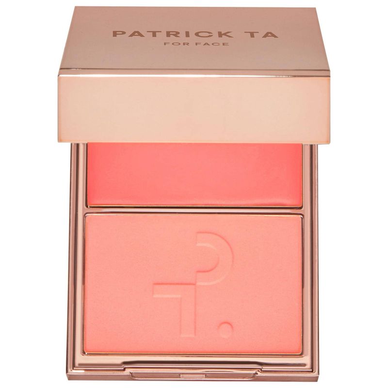 Patrick Ta - Major Headlines Double-Take Creme &amp; Powder Blush Duo | Soft Launch - neutral soft coral