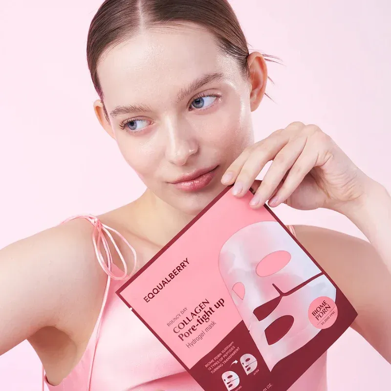 EQQUALBERRY - Collagen Pore-Tight Up Hydrogel Mask (Pack of 4)