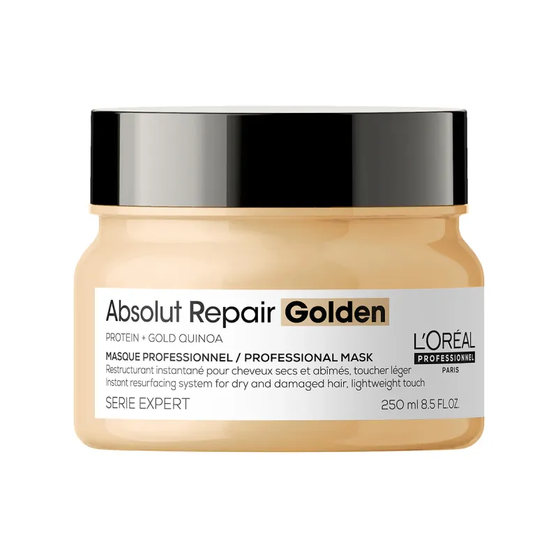 L'ORÉAL PROFESSIONNEL - Absolut Repair Golden Mask For Dry And Damaged Hair, Lightweight Touch Serie Expert | 250 mL