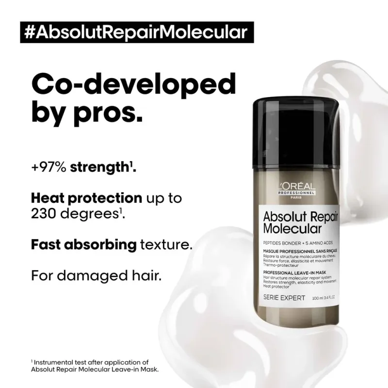 L'ORÉAL PROFESSIONNEL - Absolut Repair Molecular Deep molecular repairing leave-in mask for damaged hair | 100 mL