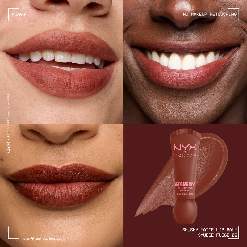 NYX - Smushy Matte Lip Balm | 08 Smudge Fudge
