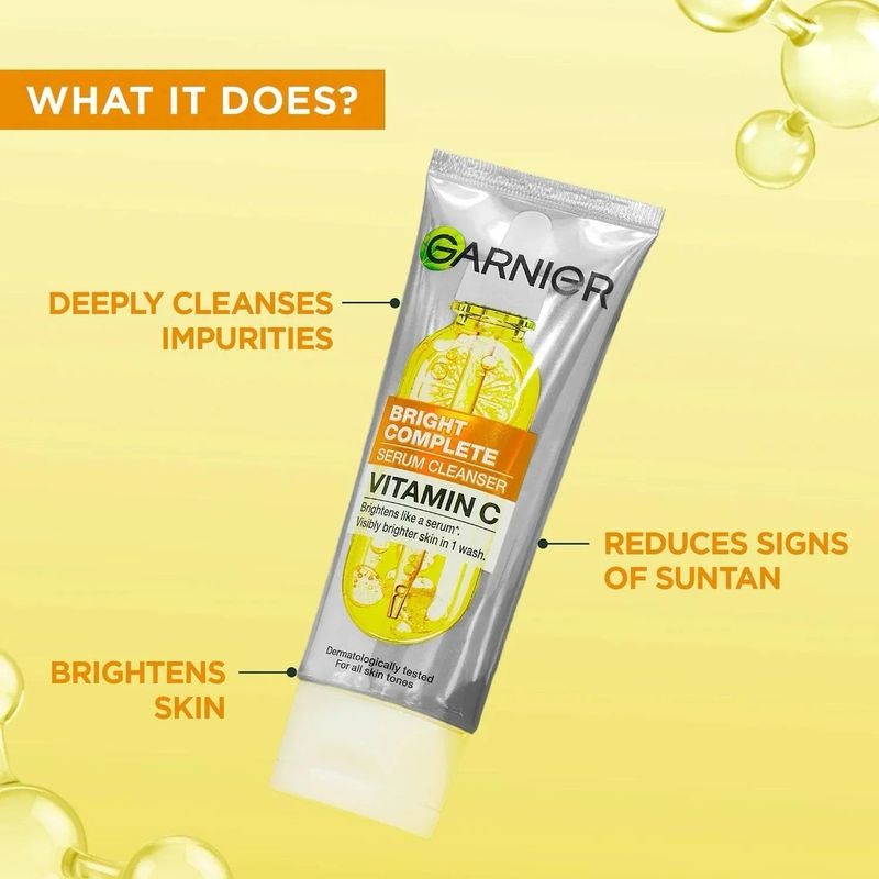 Garnier - Skin Active Fast Radiance Serum Facial Wash with Vitamin C | 100 mL