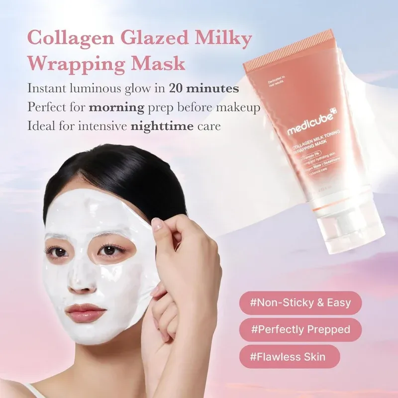 MEDICUBE - Collagen Milk Toning Wrapping Mask