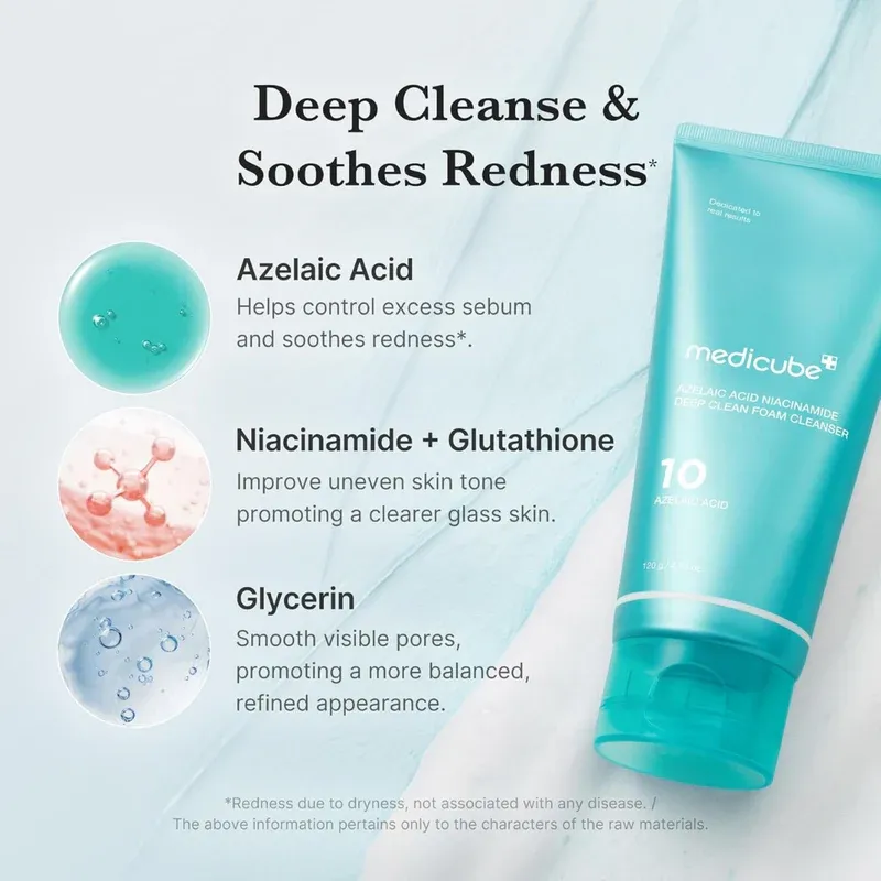 MEDICUBE - Azelaic Acid Niacinamide Deep Clean Foam Cleanser