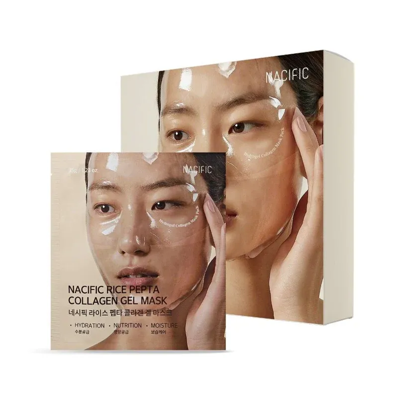 NACIFIC - Rice Pepta Collagen Gel Mask | SET OF 4 MASKS - BOX