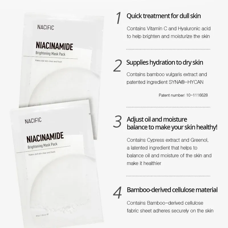 NACIFIC - Niacin Brightening Mask | 1 Mask