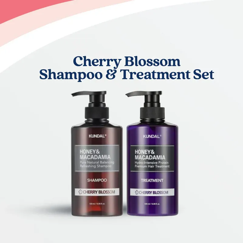 KUNDAL - Honey &amp; Macadamia Shampoo 500 mL + Protein Treatment 500 mL SET